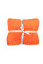 Wellsoft 150X200 Ribbed Tv Blanket (Sofa Throw), Orange - 3