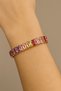 Colorful Stone Waterway Steel Gold Bracelet