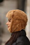 Women's Brown Plush Hat Winter Fur Eared Ushanka - 3