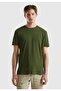 Men's Indigo Linen Blended Crew Neck Basic T-Shirt - 6