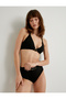High Waist Textured Bikini Bottom with Metal Accessory Detail - 2