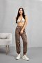Women's High Waist Elastic Leg Jogger Cargo Pocket Trousers - 4