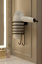 Metal Black Adhesive Hair Dryer Hanger - Bathroom Wall Organizer Y-01 - 4