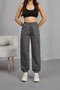 Women's High Waist Elastic Leg Jogger Cargo Pocket Trousers - 3