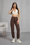 Women's High Waist Elastic Leg Jogger Cargo Pocket Trousers - 5