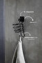Metal Black Adhesive Hair Dryer Hanger - Bathroom Wall Organizer Y-01 - 6
