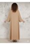 Women's Comfortable Fit Dress with Pearl Embroidery on the Collar and Sleeves - 7