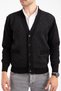Men's Middle-Aged and over Knitwear Knitted Acrylic Winter Dad Cardigan 2057-Black with Buttons - 4