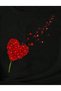 STYLE-X HEART PRINTED OVERSIZE SIZE BLACK AND WHITE COLOR TSHIRT - 3