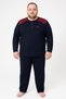 Men's High Quality Interlock Combed Cotton Plus Size Pajama Set 18540 - 5