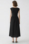 Women's Black Contrast Pocket Detailed Midi Dress - 2