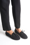 Meron Women's Loafer Shoes Black Nubuck - 6