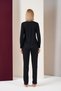 26037 Women's Gorgeous Placket Ribbed Long Sleeve Pajamas Set - 6