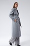Women's Regular Melton Coat with Windbreaker Detail - 6