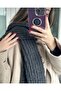 Twisted Pattern Knitwear Knitted Scarf 22X200 cm (Anthracite) - 3