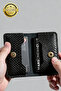 Genuine Leather Card Holder Black Snake Print Exclusive Xfol Slim Business Card Holder Mini Wallet Gift - 2