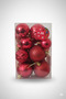 Christmas Tree Ornament 20 Pieces with Snowy Pattern Red 37386