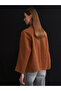 60777 Pocketed Suede Jacket-Camel - 4