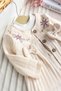 Baby Girl Toddler Cardigan with Flower Embroidery, 100% Cotton, 3-Piece Set - 2