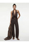 Degaje Halter Neck Sequin Beaded Crop Blouse