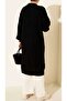 Long Sleeve Buttoned Knit Cardigan with Hair Braid Detail - 5