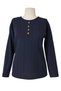 Women Stretch Fabric Middle Age and Above Winter Knitwear Navy Blue Mother Combed Cotton Blouse New Season Twist Patterned