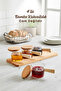 4-Piece Bamboo Handle Mica Sauce Bowl with Wooden Stand, Jam Bowl, Snack Bowl, Presentation Bowl - Not Glass