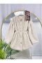 Women's Buttoned Waist Elasticated Gathered Cashmere - 7