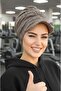 Beige Black Plaid Hijab Hat - 2