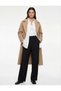 Long Sleeve Pocketed Belted Double-Breasted Long Cashmere Coat