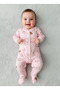 Baby Girl Teddy Bear Patterned Cotton Booties Pink Baby Romper Newborn