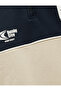 Regular Fit Printed Color Block Fleece-Lined Half Zipper Sweatshirt - 5