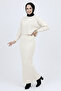 Ribbed Gilet Knitwear Suit Stone Color 4045 - 3