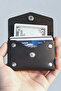 Real Leather Handmade Genuine Leather Card Holder Minimalist Premium Velvet Genuine Leather Compact Card Holder