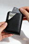 Real Leather Handmade Genuine Leather Card Holder Italian Stitching Premium Genuine Leather Compact Card Holder