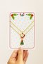 Christmas Santa Claus and Christmas Tree Figures Dangle Necklace Set - Pack of 2 - 4