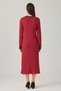 Women's Collar and Sleeve Mesh Detailed Knitwear Dress - 3