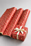 Christmas Themed Gift Wrapping Paper Red 50 X 70 cm 10 Pieces