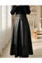 Mevlana Leather Skirt - Black - 2
