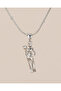 Couple Necklace with Hugging Figures - 3