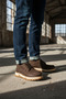 Navigator Genuine Nubuck Leather Thick Sole Ankle Men's Brown Shoes - 3