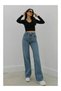 Tekna Blue Acid Wash Palazzo Jean Women's Wide Leg Colorfast Recovery Jeans - 3