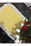 Ruffled Daisy Pattern Duck Linen Vintage Runner (40X130 cm) - 3