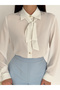 Stylish Shirt with Tie and Metal Buttons