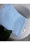 Mineşeşaro Baby Blue Ethnic Monogram Cotton Shawl - 2