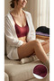 Corded Ribbed Bustier with String Straps 3-Pack Black Burgundy Lilac - Flexible, Everyday - 8