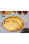 23x34 سم بيضاوي، مطرز، مقبض نحاسي سميك، عرض الشاي والقهوة، صينية تقديم - 5