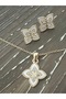 Luck/Abundance/Abundance Themed Stone Clover Earrings-Pendant Set - 5
