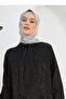 Plain Patterned Silver Cotton Viscose Scarf