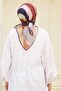Geometric Brown Cotton Viscose Scarf - 4